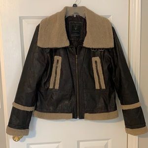 GUESS Leather faux fur women’s jacket